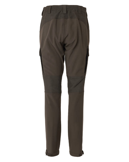 Shadow Brown Deep Brown coloured Harkila Womens Scandinavian Trousers on white background 