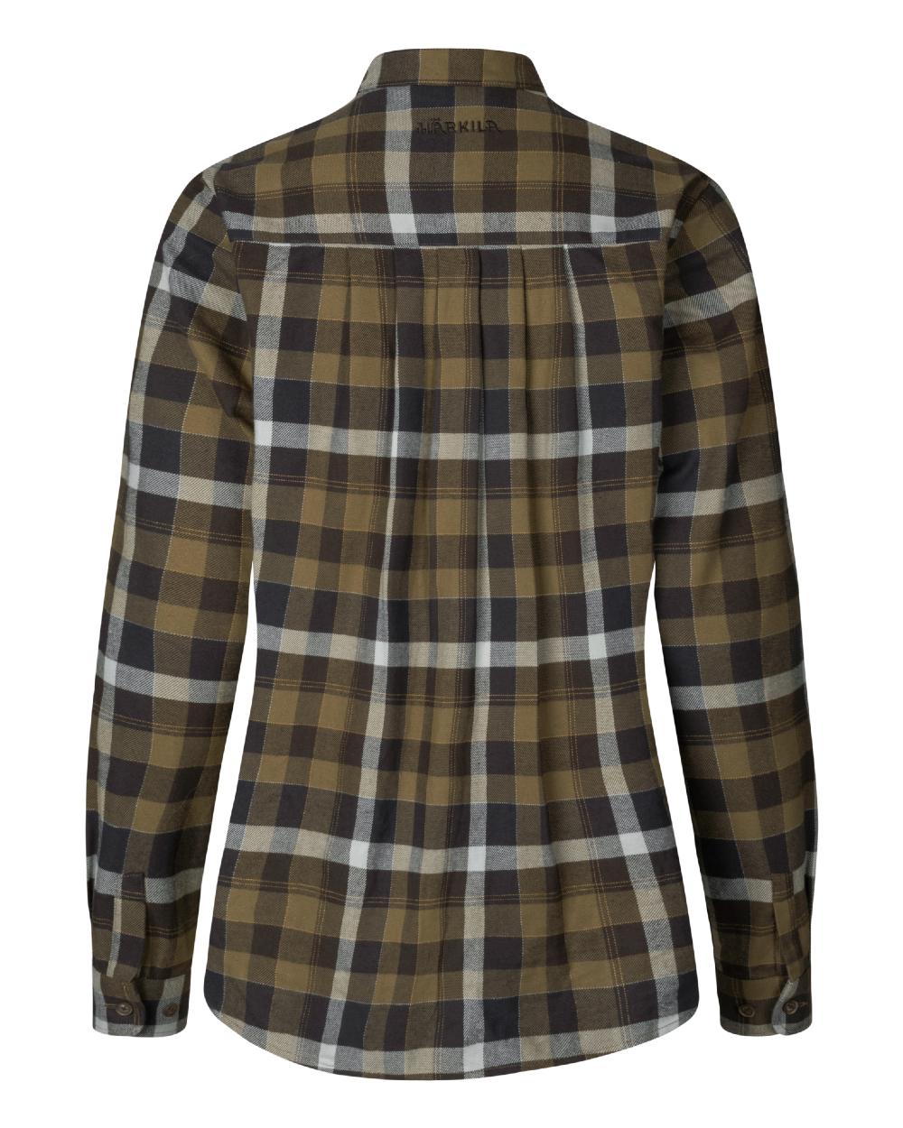 Willow Green Phantom Coloured Harkila Womens Sigrid Long Sleeve Shirt on white background 