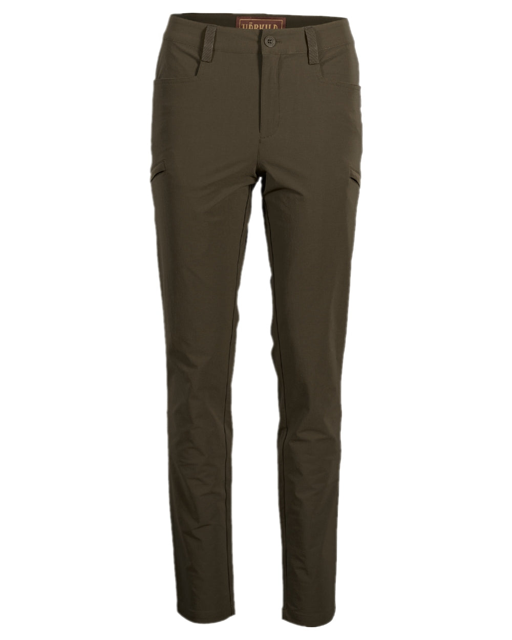 Willow Green Coloured Harkila Womens Trail Trousers on white background 