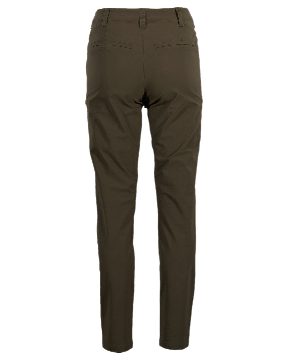 Willow Green Coloured Harkila Womens Trail Trousers on white background 