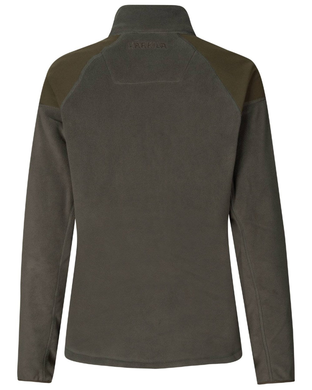 Willow Green Shadow Grey Coloured Harkila Womens Vilja Fleece Jacket on white background 