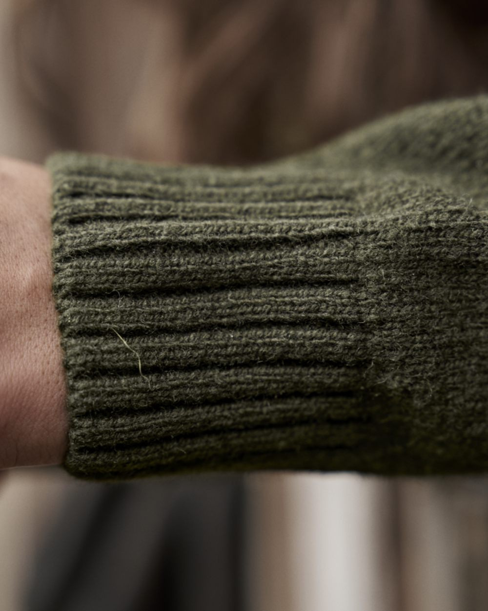 Rosin Coloured Harkila Womens Vinnie Merino Pullover on outdoor background 