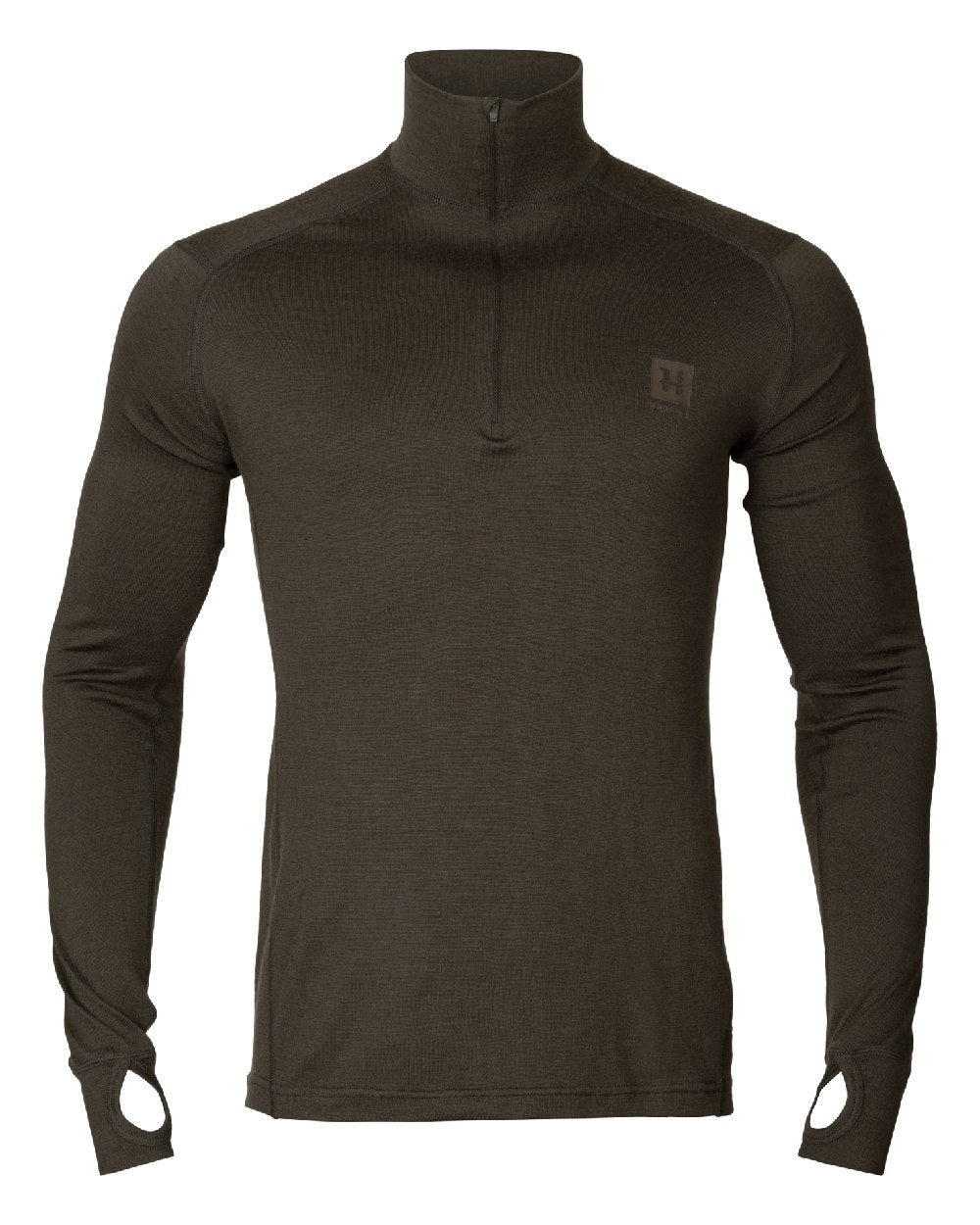 Harkila All Season Half Zip Base Layer in Shadow Brown