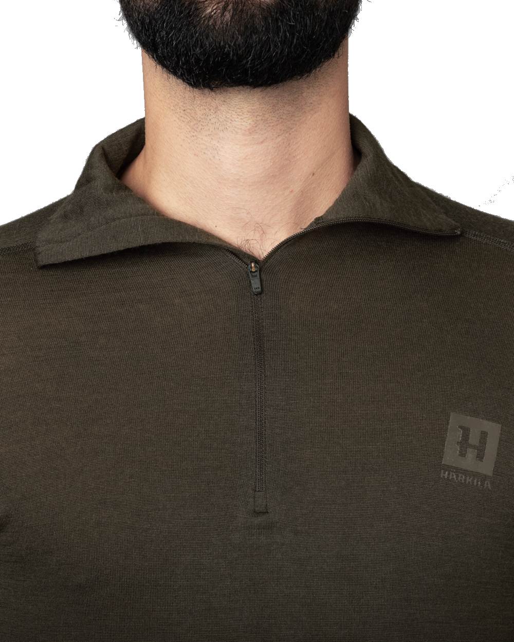 Harkila All Season Half Zip Base Layer in Shadow Brown