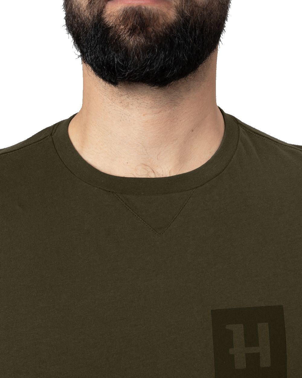 Willow Green coloured Harkila Gorm Short Sleeved T-Shirt on white background 