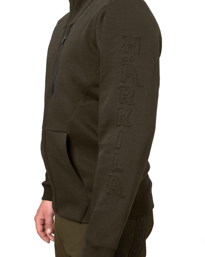 Shadow Brown coloured Harkila Hoodie on white background 