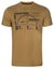 Golden Brown coloured Harkila Impact Short Sleeve T-Shirt on white background #colour_golden-brown