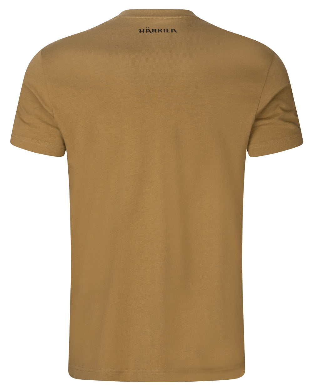 Golden Brown coloured Harkila Impact Short Sleeve T-Shirt on white background 