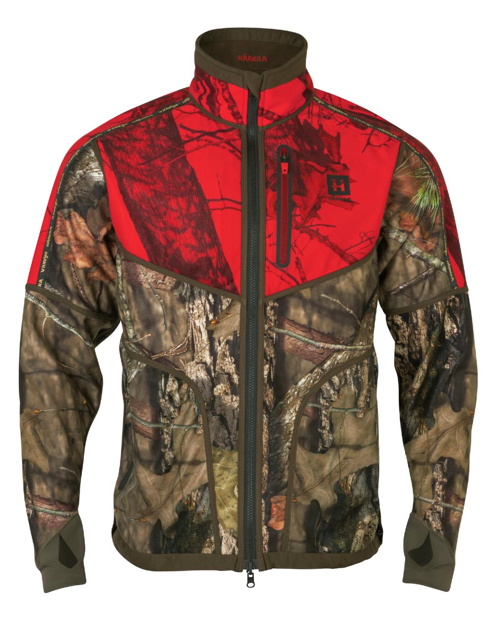 Hunting Green/Mossy Oak Break-up Country coloured Harkila Kamko Camo Reversible WSP Jacket on white background