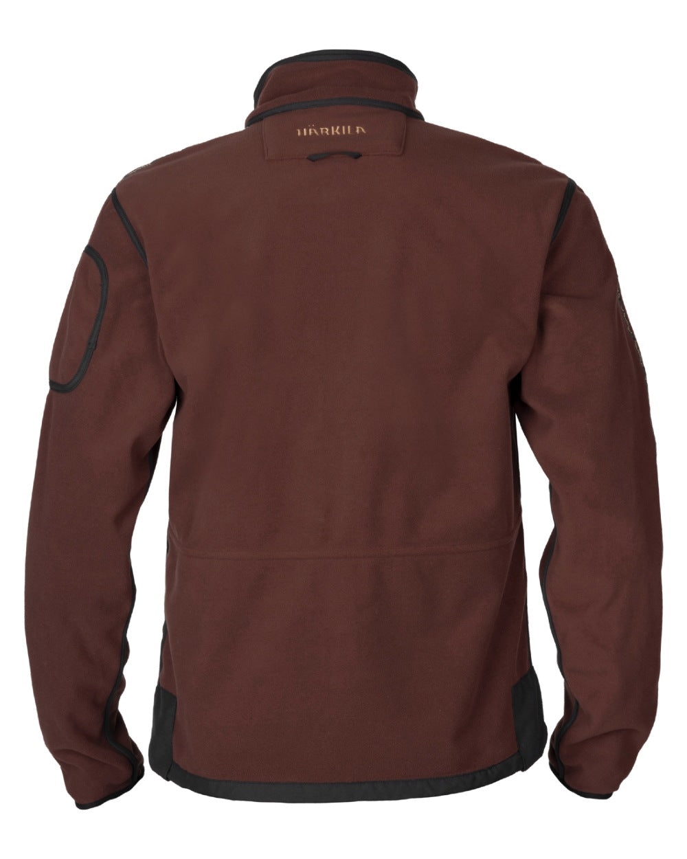 Green/Bordeaux coloured Harkila Kamko Fleece on white background