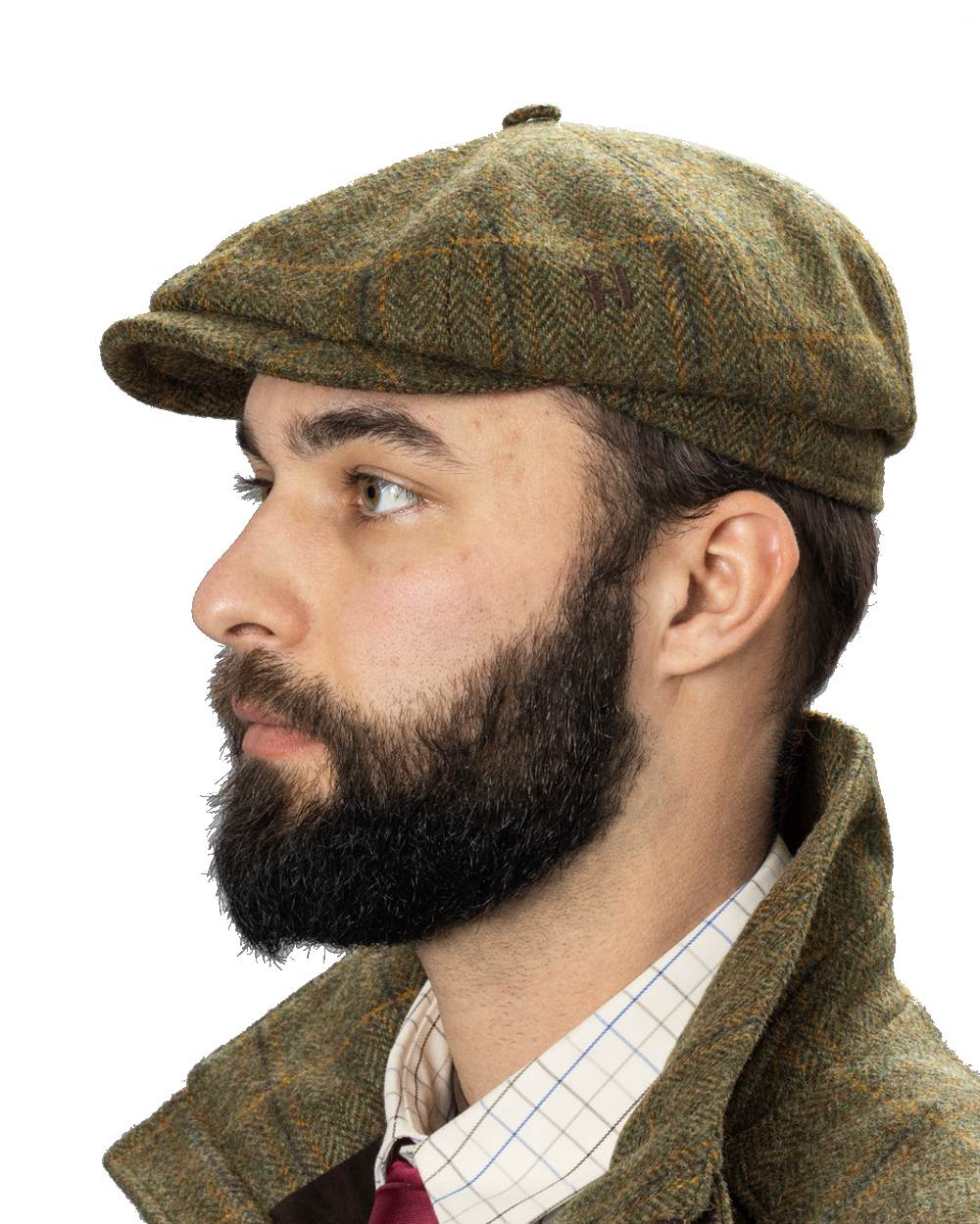 Harkila Kenmore Baker Boy Cap in Forest Green