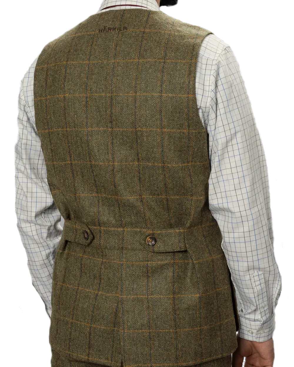 Forest Green coloured Harkila Kenmore Shooting Waistcoat on white background 