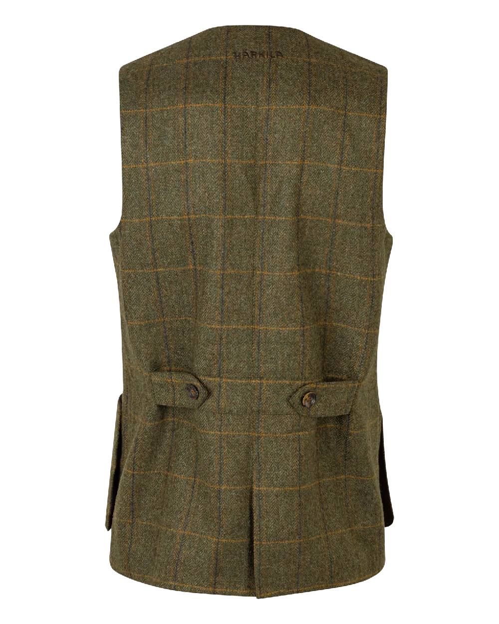 Forest Green coloured Harkila Kenmore Shooting Waistcoat on white background 