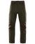 Willow Green/Shadow Brown coloured Harkila Metso Winter Trousers on white background