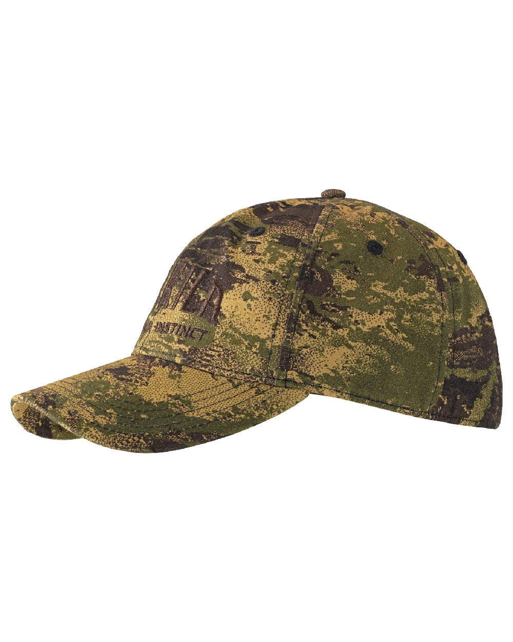 AXIS Forest coloured Harkila Modi Camo Cap on white background 