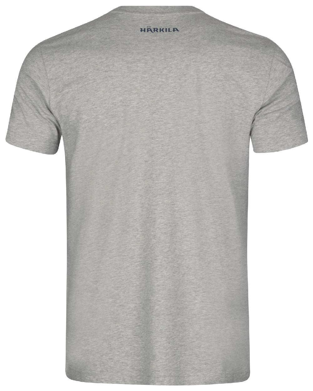 Light Grey Melange coloured Harkila Modi Short Sleeve T-Shirt on white background 