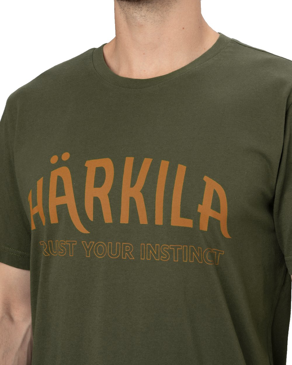 Rosin coloured Harkila Modi Short Sleeve T-Shirt on white background 