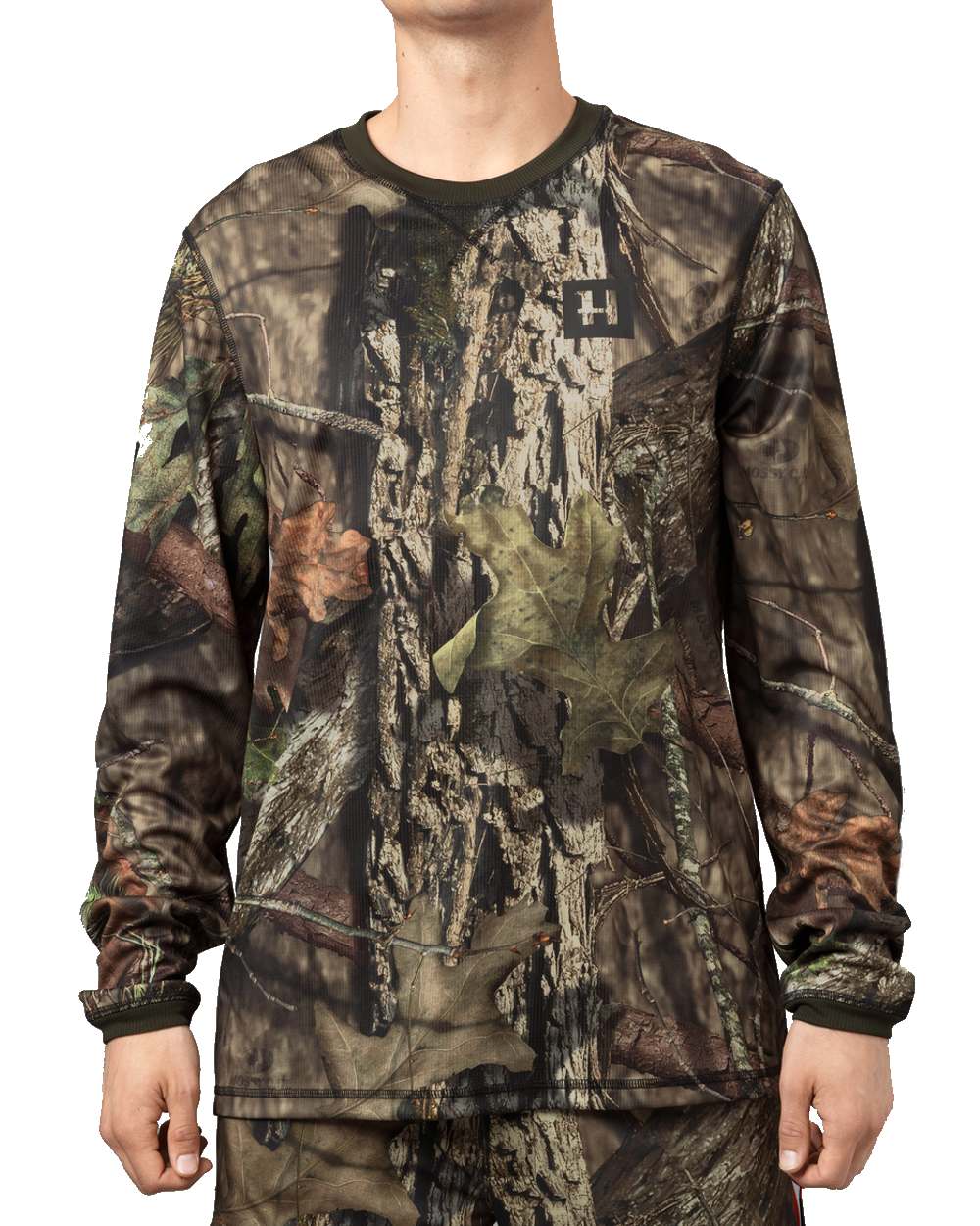 Mossy Oak Break-up Country coloured Harkila Moose Hunter 2.0 T-Shirt on white background