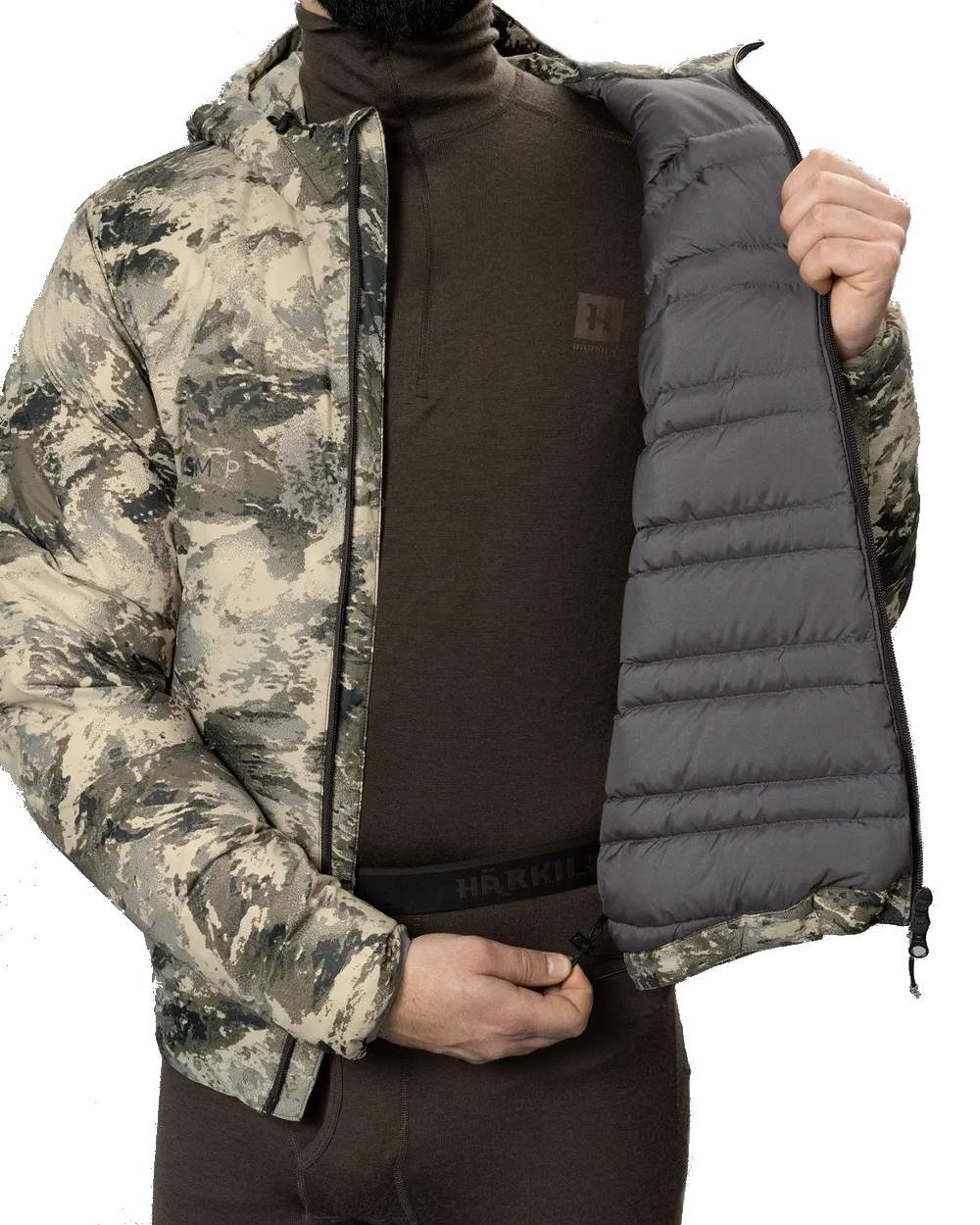 Harkila Mountain Hunter Expedition Packable Down Jacket in AXIS Mountain