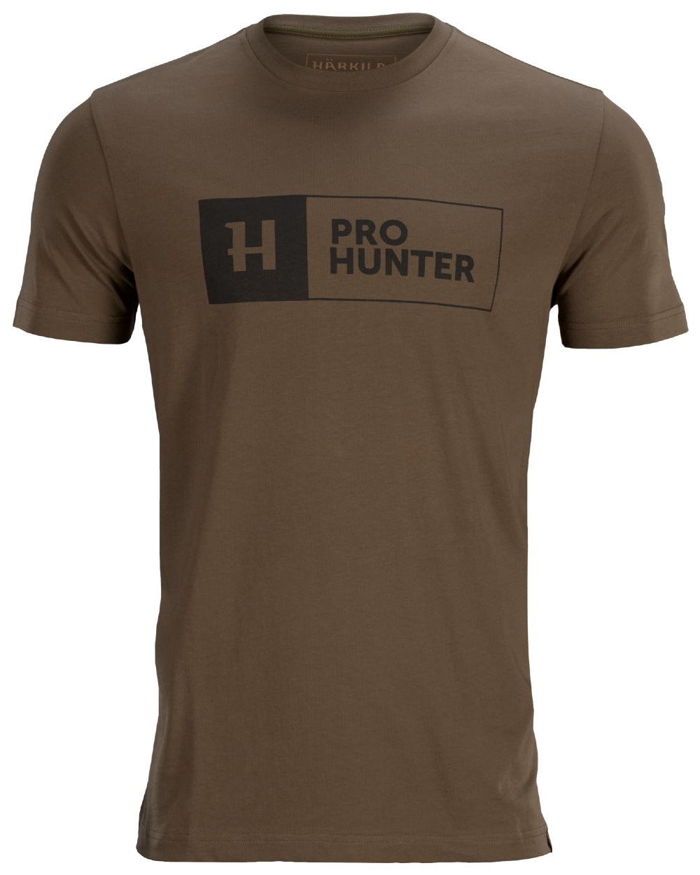 Slate Brown coloured Harkila Pro Hunter Short Sleeve T-Shirt on white background 