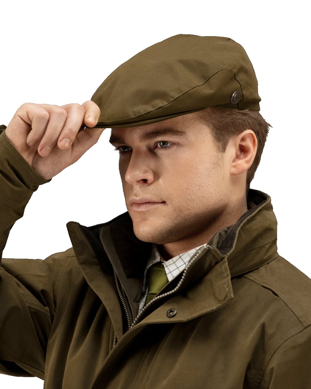 Harkila Retrieve Flat Cap in Warm Olive