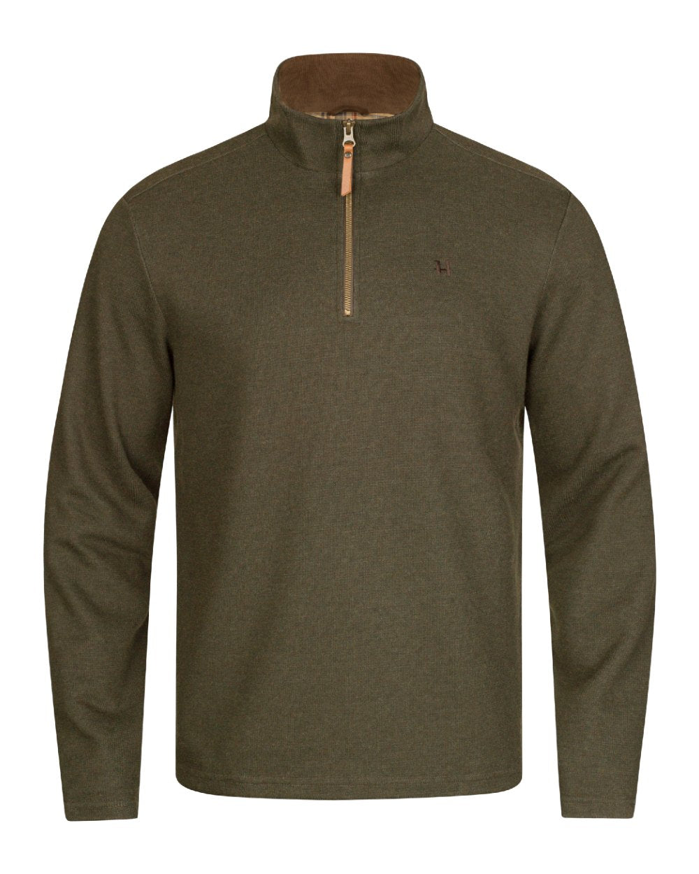 Forest Green coloured Harkila Sandhem Pro HSP Pullover on white background 