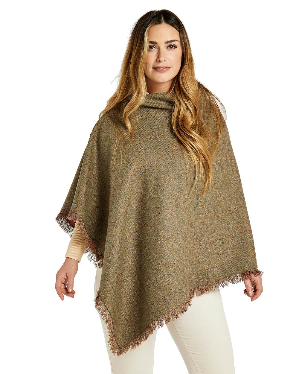 Hazelwood Tweed Poncho in Burren 