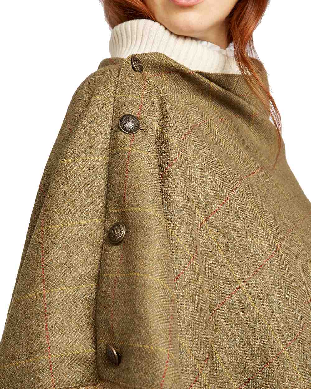 Hazelwood Tweed Poncho in Elm 