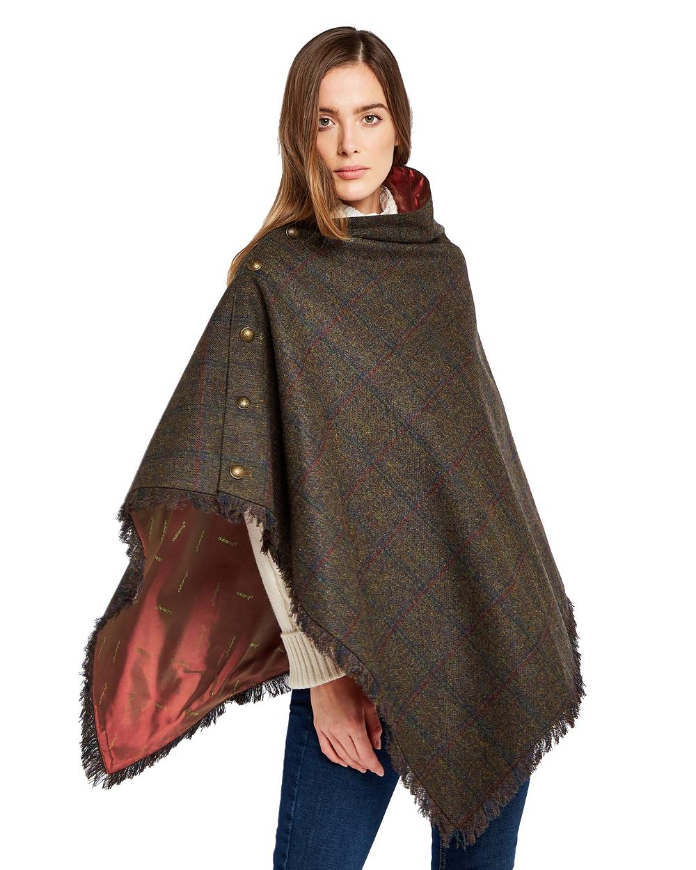 Hazelwood Tweed Poncho in Hemlock 