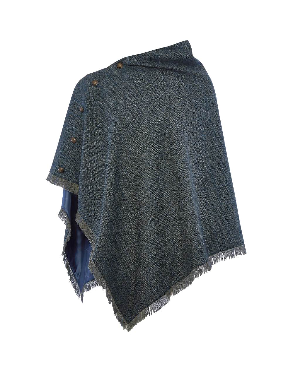 Hazelwood Tweed Poncho in Mist 