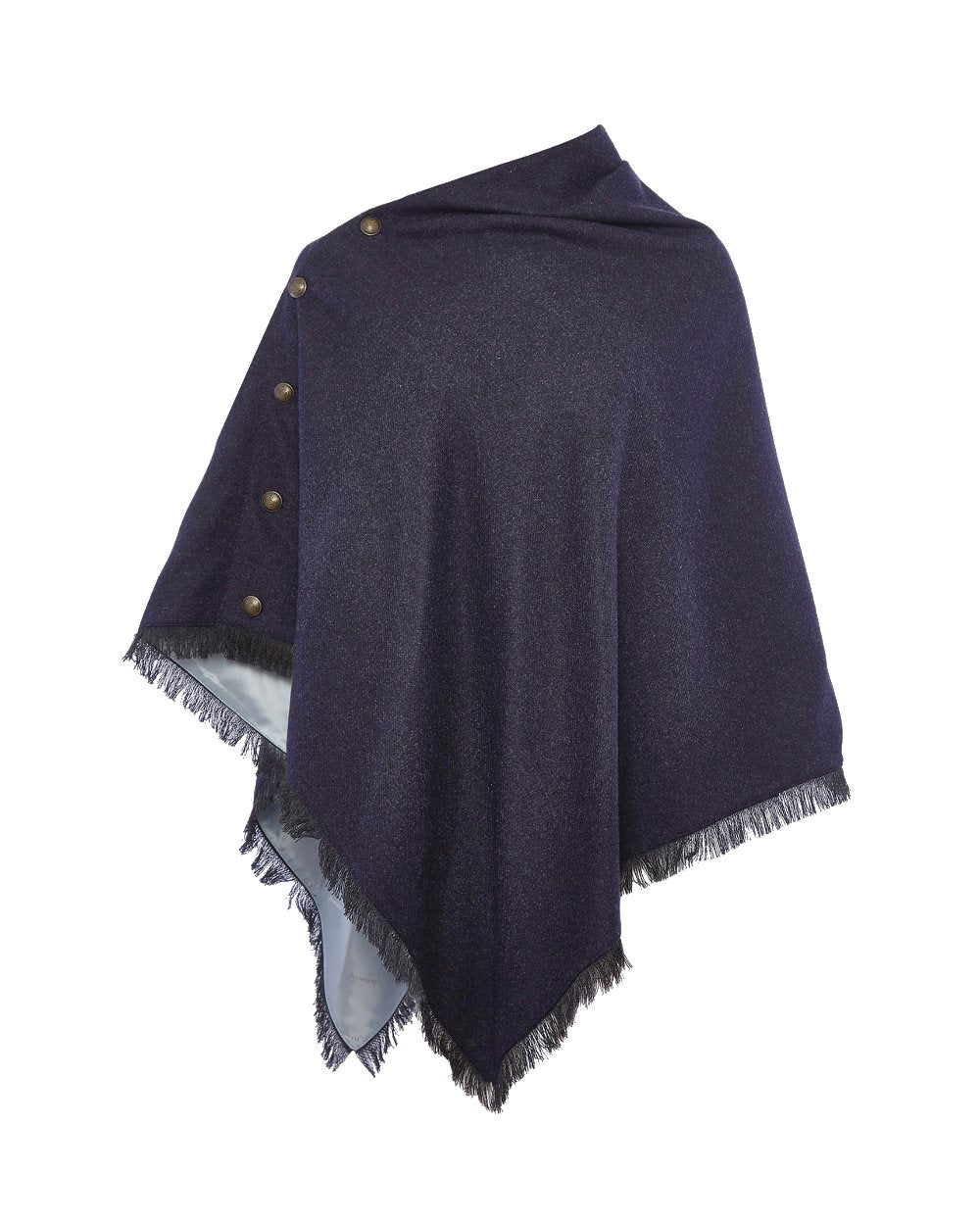 Hazelwood Tweed Poncho in Navy 