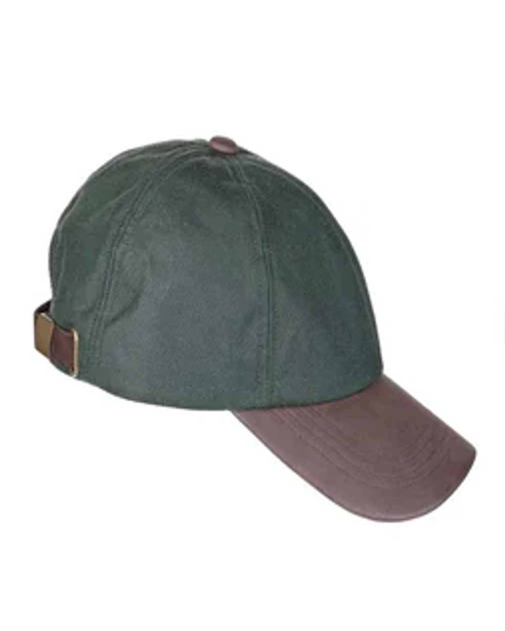 Emerald Green Coloured Heather Brora Drywax Baseball Cap on white background 