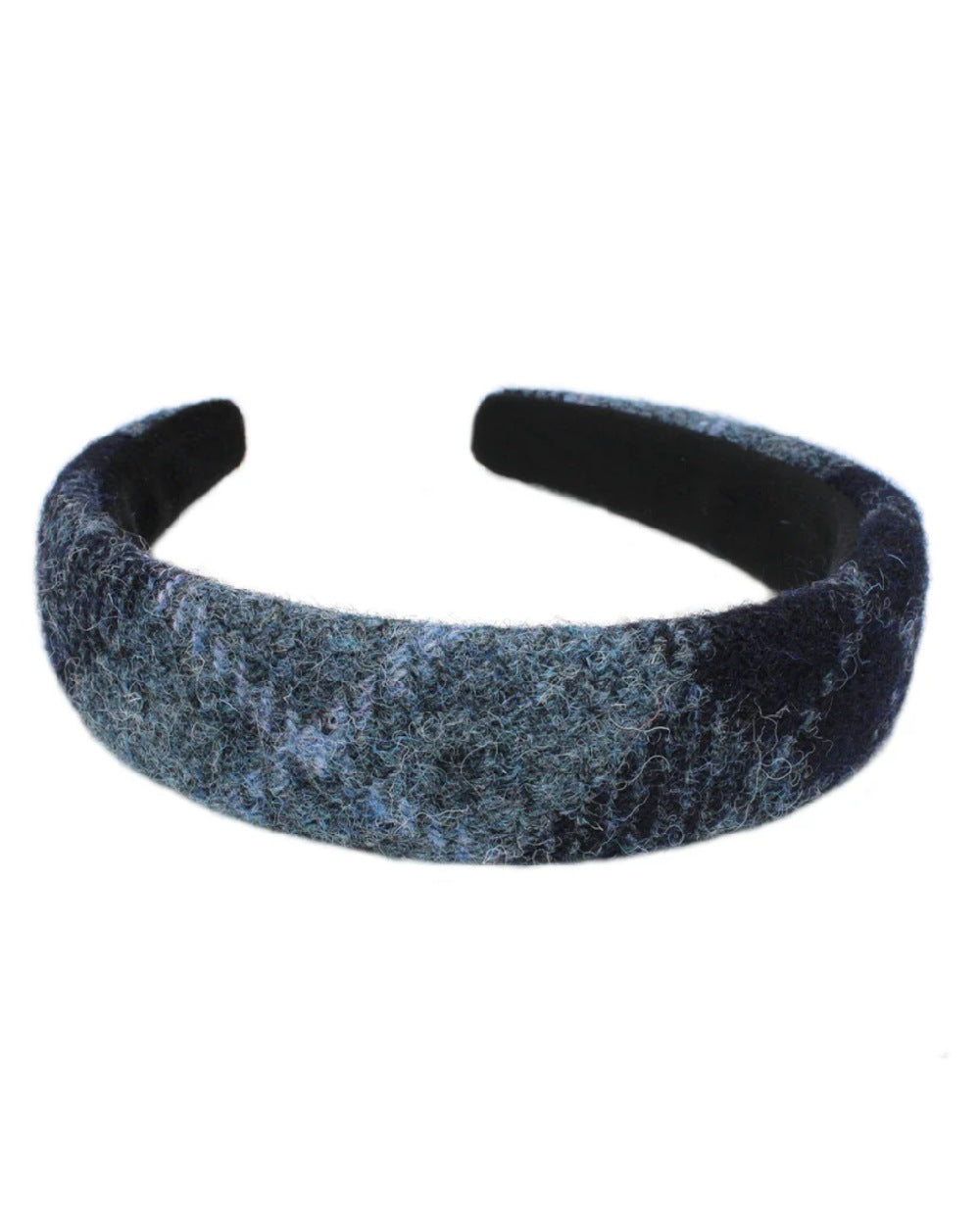 Assorted Coloured Heather Harris Tweed Hairband on white background 