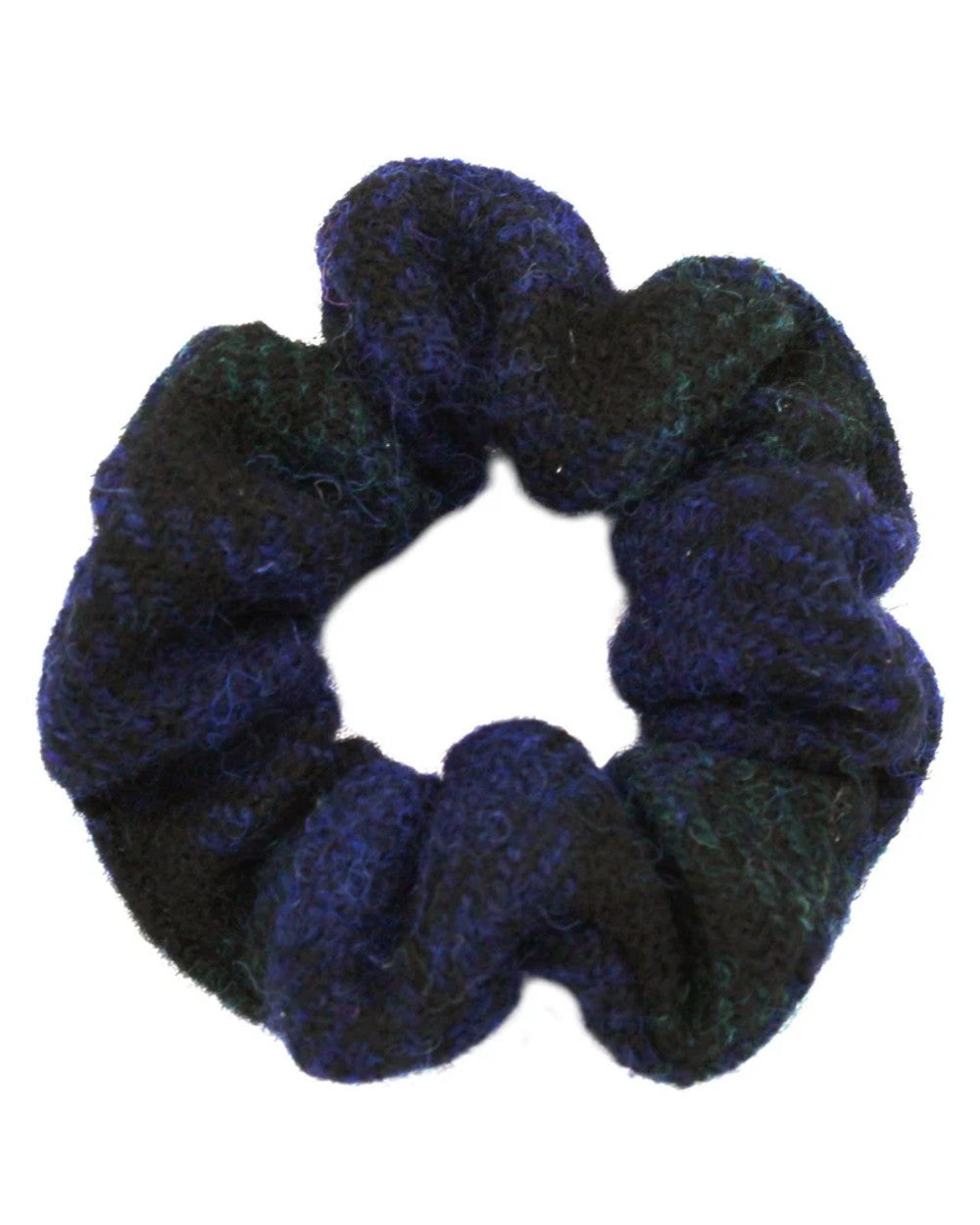 Assorted Coloured Heather Harris Tweed Scrunchie on white background 