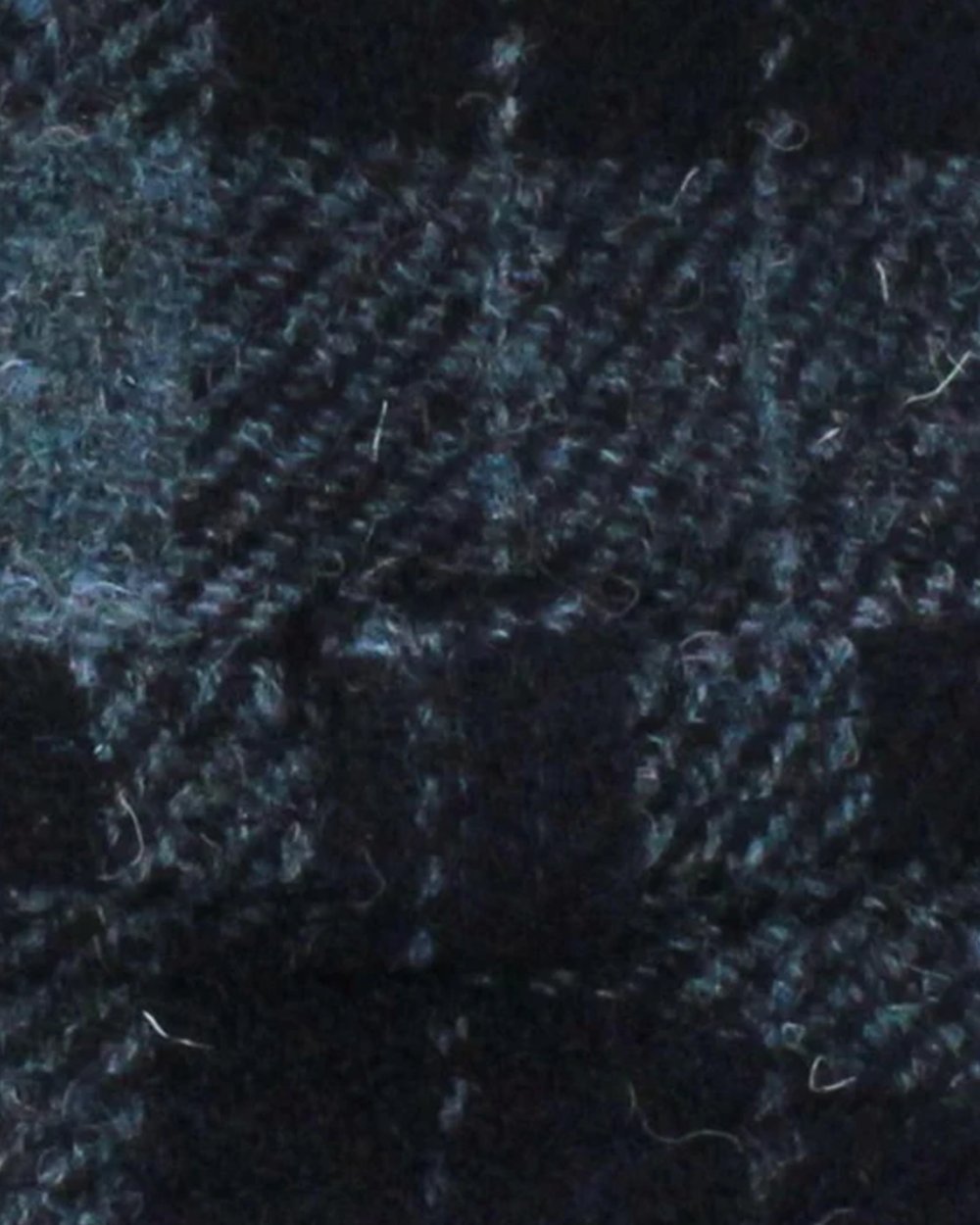 Black Grey Check Coloured Heather Womens Ashkirk Harris Tweed Bucket Hat on white background 