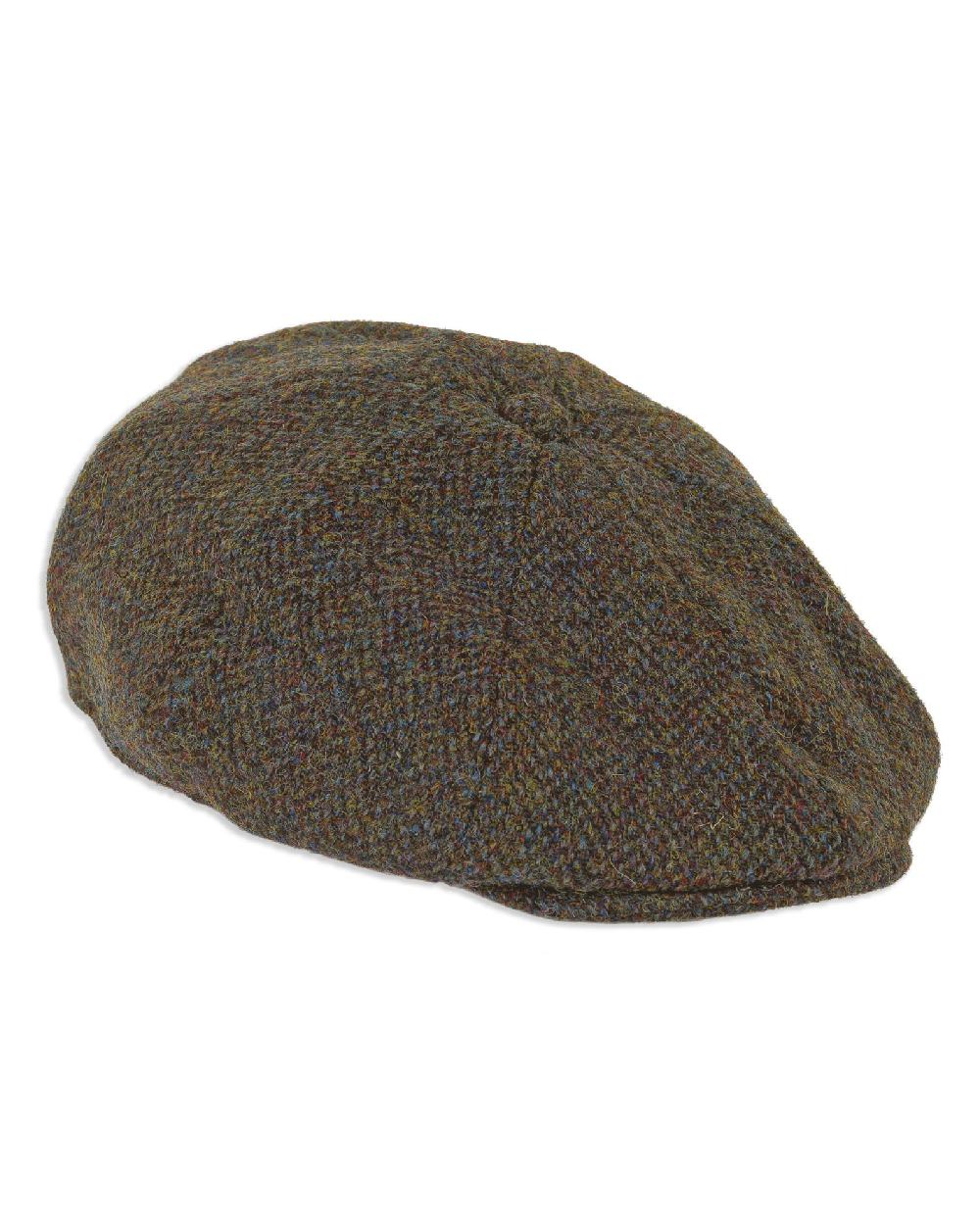 Heather Arran 8-Piece Harris Tweed Cap in Forest 