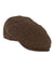Heather Chapman Shetland Wool Tweed Flat Cap in Chocolate Herringbone #colour_chocolate-herringbone