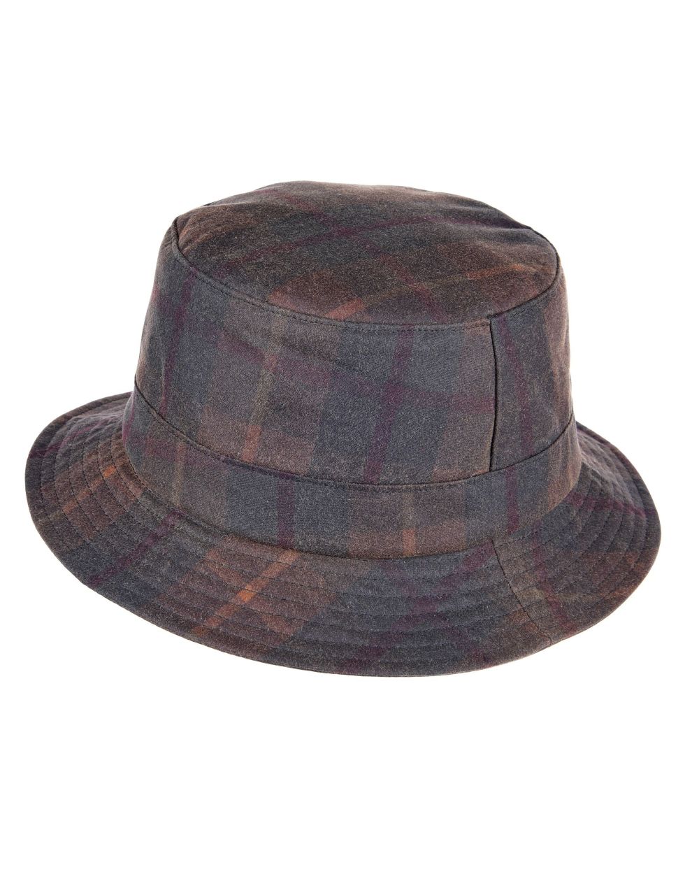 Heather Lachlan Tartan Wax Bush Hat in Hunter 