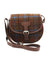 Heather Rowan Harris Tweed Saddle Bag in Brown Check #colour_brown-check