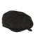 Heather Scott Newsboy Harris Tweed 8-Piece Cap in Black Herringbone #colour_black-herringbone