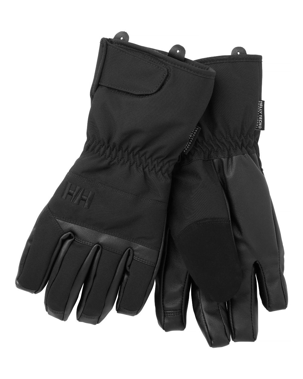Black Coloured Helly Hansen All Mountain Gloves on white background 