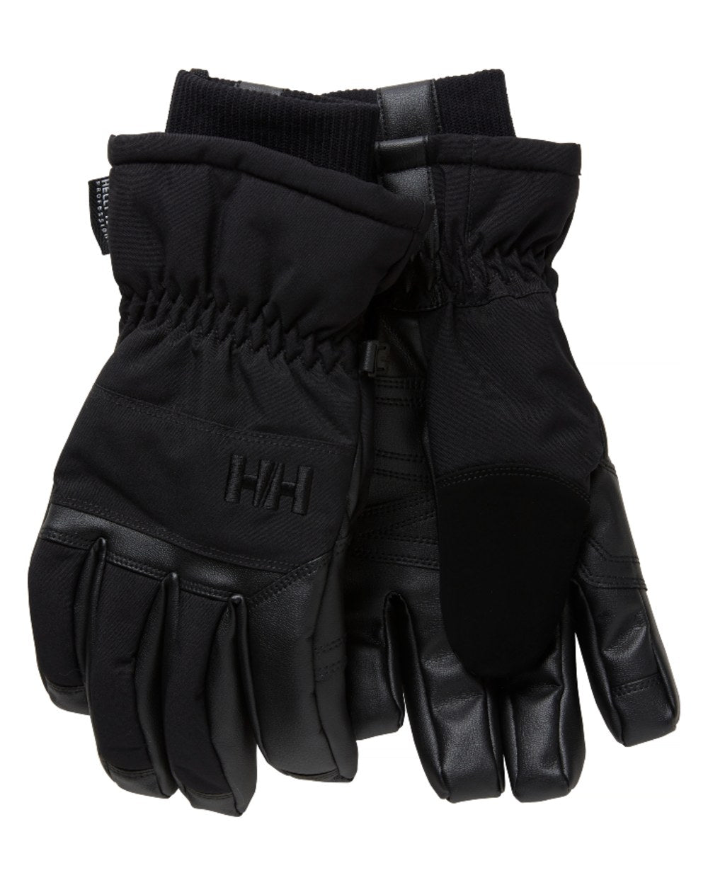 Black Coloured Helly Hansen All Mountain Gloves on white background 
