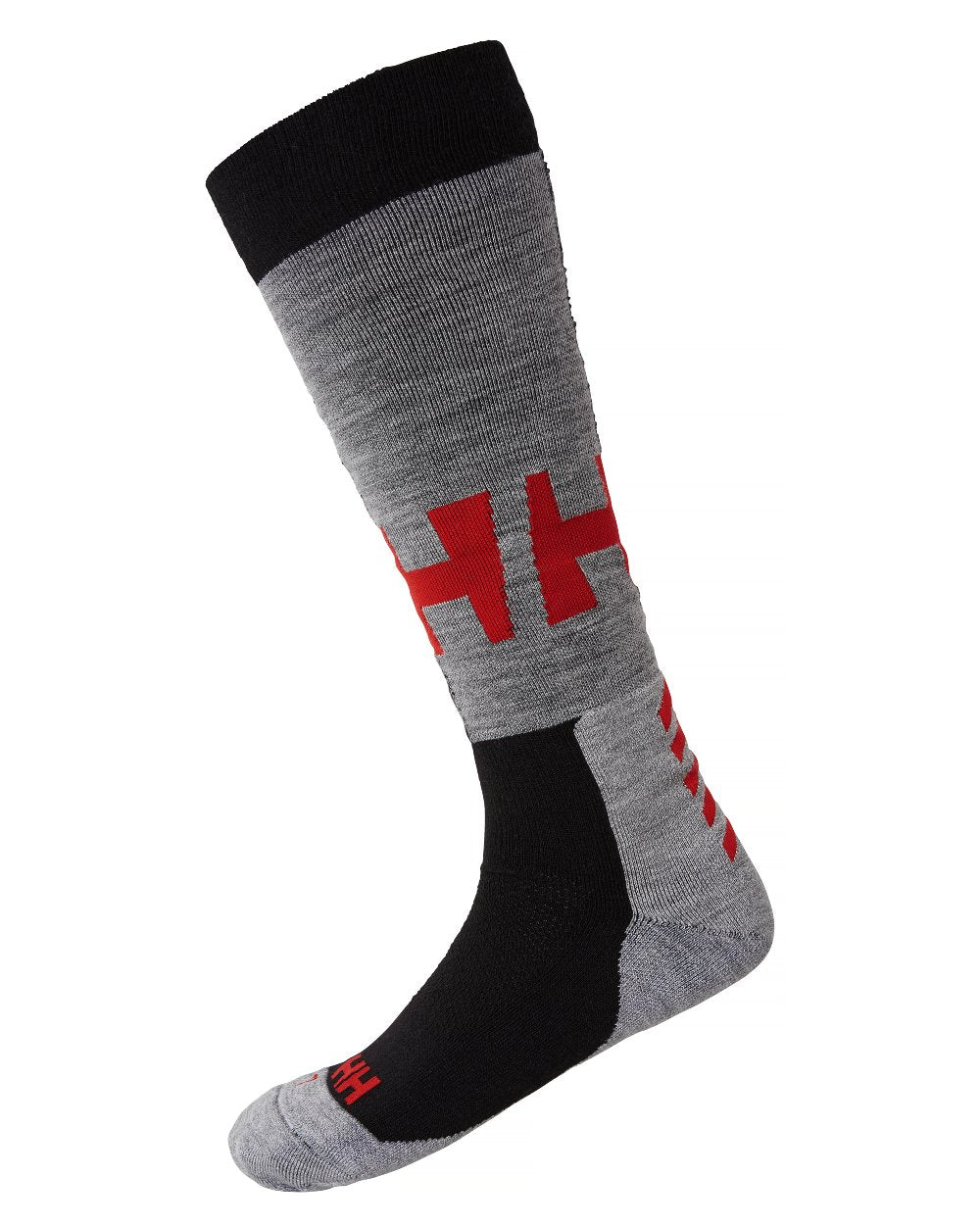 Black Coloured Helly Hansen Alpine Medium Socks on white background 