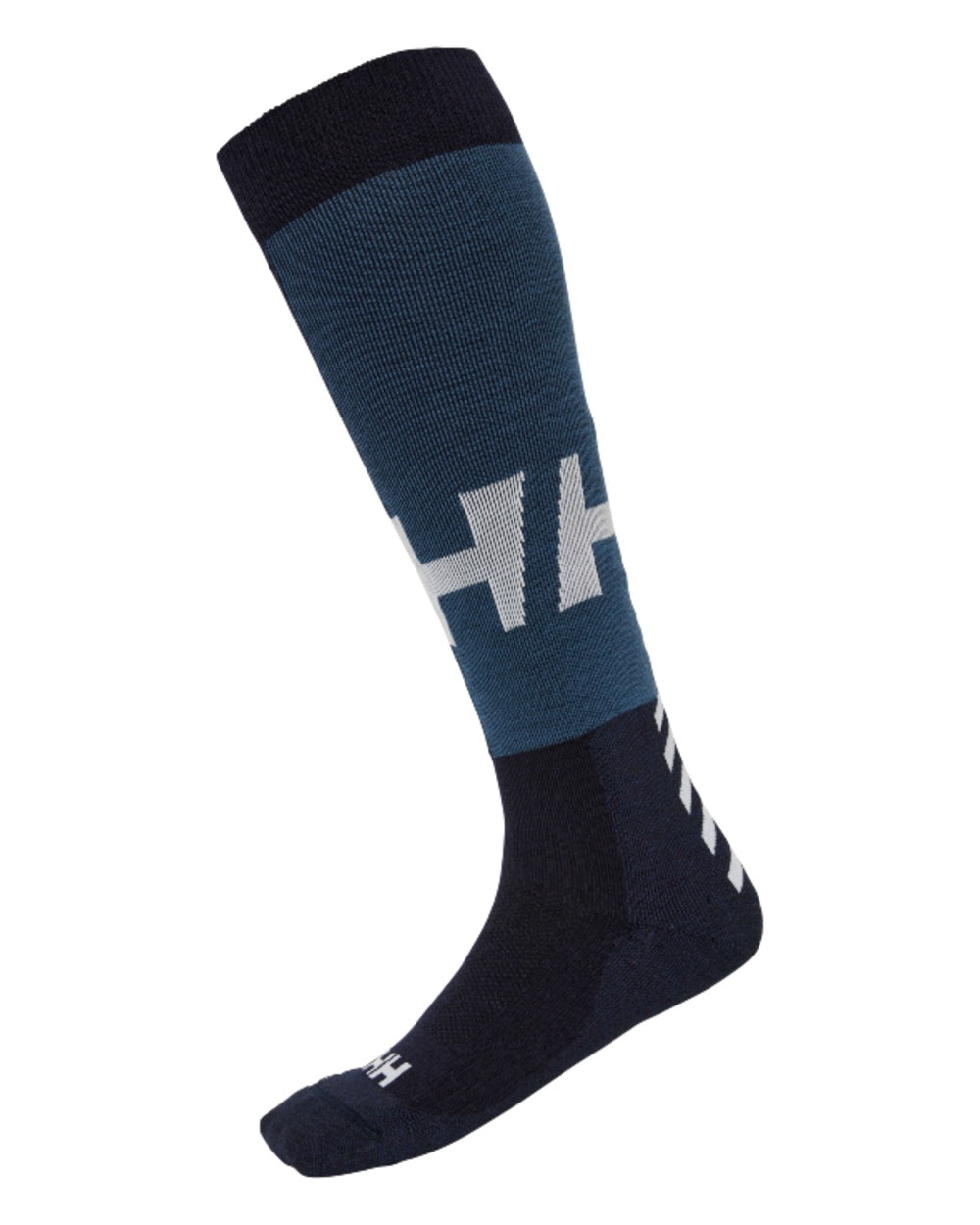 Navy Coloured Helly Hansen Alpine Medium Socks on white background 