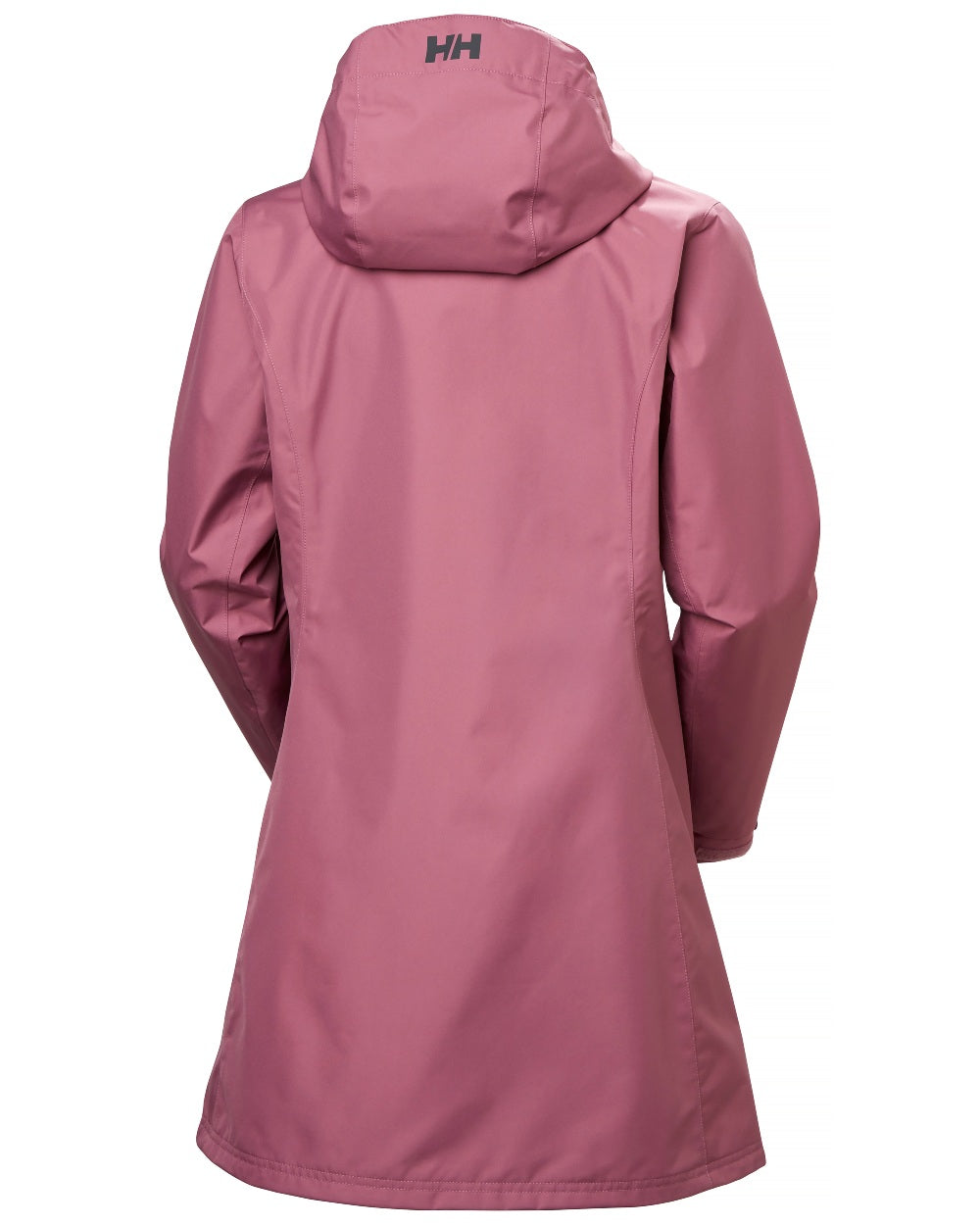 Wildberry coloured Helly Hansen Belfast Long Rain Jacket on white background 