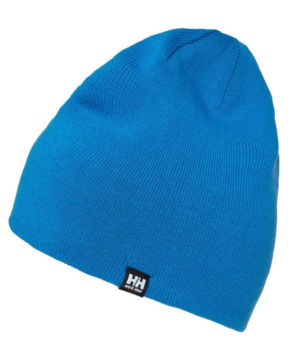Navy Light Blue coloured Helly Hansen Classic Reversible Beanie on white background 