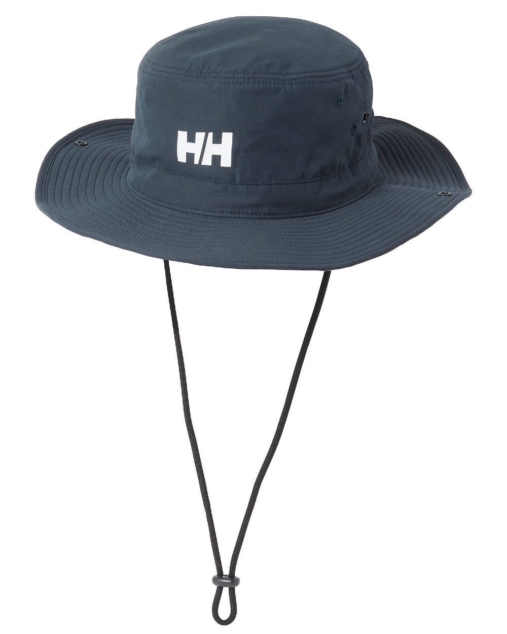 Navy coloured Helly Hansen Crew Sun Hat on White Background 