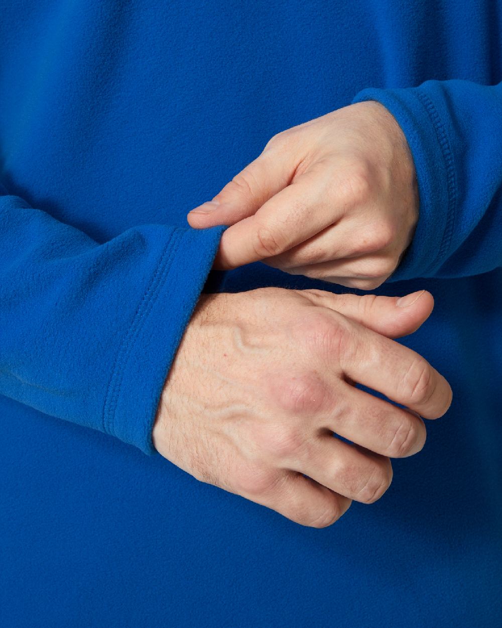 Cobalt 2.0 coloured Helly Hansen Daybreaker 1/2 Zip Fleece on white background 