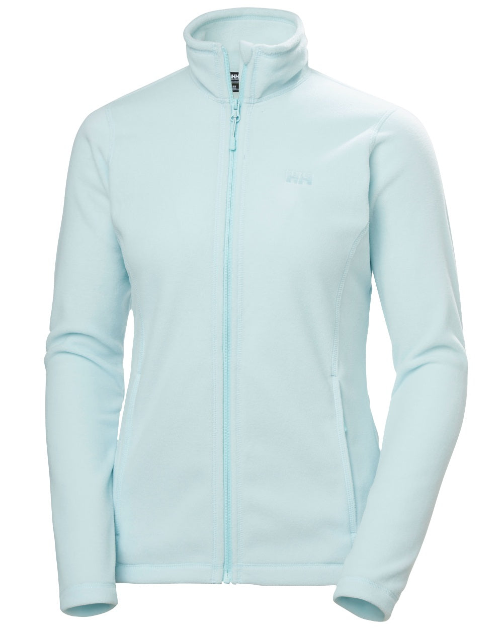 Barely Blue Coloured Helly Hansen Daybreaker Ladies Fleece Jacket on White Background 