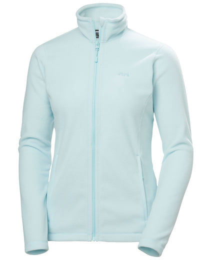Barely Blue Coloured Helly Hansen Daybreaker Ladies Fleece Jacket on White Background 